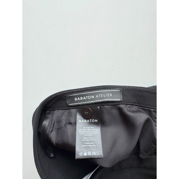 Aritzia BABATON Black Crepe High Rise Tapered Leg Ankle Trousers Pants, Size 8 - Picture 10 of 12